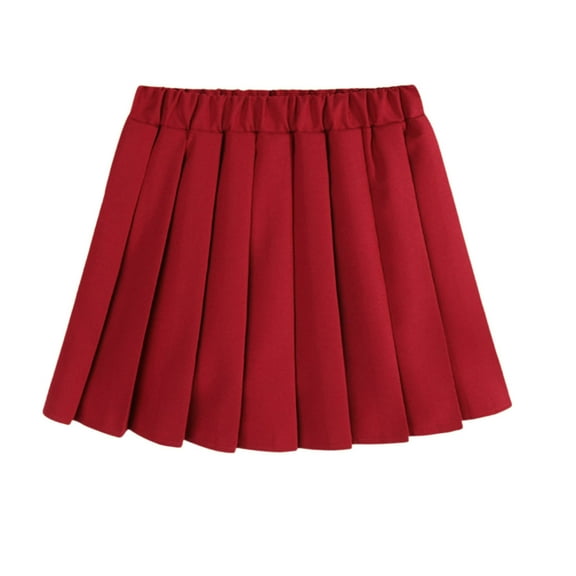 Gyujnb Girls Waist Tennis Pleated Slim Skirt Casual Mini Waist Skirt High Skirt,Size:13-14 Years