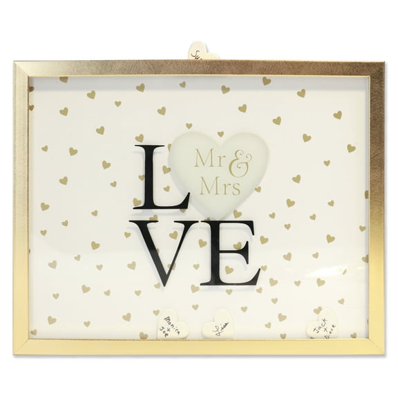 Lawrence Frames 10.71 in x 13.71 in Polystyrene Shadow Box, Gold