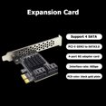 thumbnail image 1 of Adaptateur de Carte SATA III PCIe 2/4/16 Ports 6Gbps SATA 3.0 vers PCI-e 1X 4X 8X 16X PCI Express Support Win8 Win10 Linux 4 Ports PCIe Gen3, 1 of 6