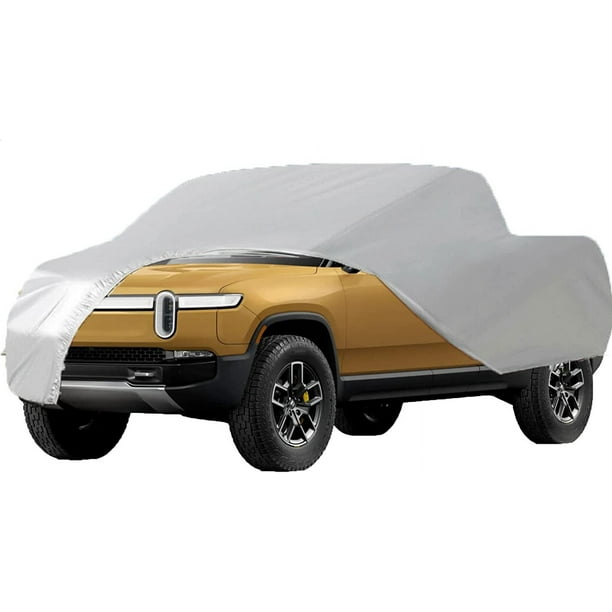 LABLT Cubierta de cobertura completa para automóvil para todo tipo de clima, para exteriores e interiores, camioneta plateada