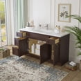 thumbnail image 4 of 54 in. W x 21 in. D x 32.5 in. H Bath Vanity Cabinet without Top in Brown, 4 of 5