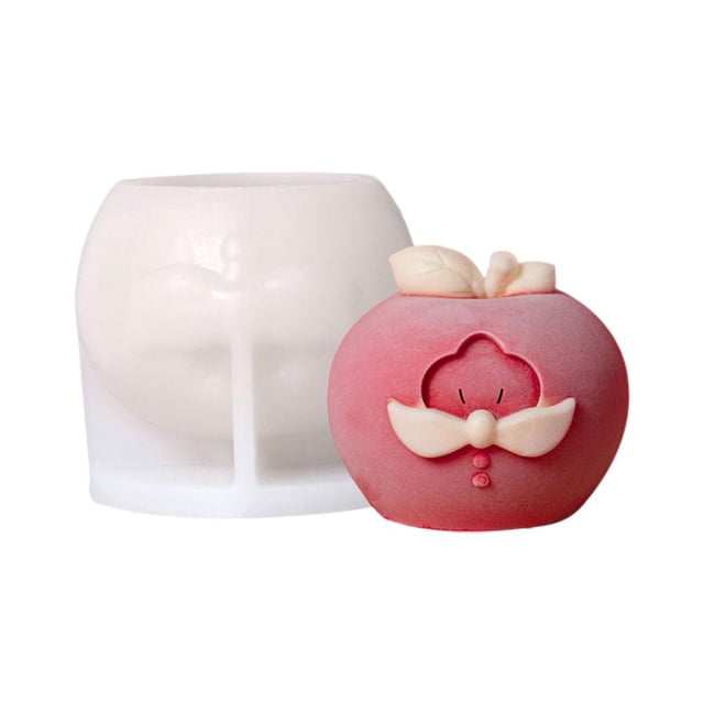 LUVCLS Molde de silicona para pastel de mousse de manzana y Papá Noel Molde de chocolate hecho a mano