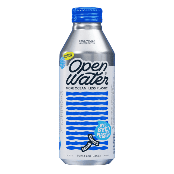 Open Water | Still Bottled Water with Electrolytes in 16-oz Aluminum Bottles (1 Cases, 12 bottles TOTAL) | BPA-Free and Eco friendly