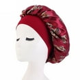 thumbnail image 5 of UDIYO 3 Pcs Silk Satin Bonnet Hair Caps 12inch Diameter Large Sleeping Satin Bonnets with Comfortable Flower Band - High Density Satin Bonnets for Women Braids Curly Night Caps, 5 of 9