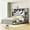 Gray, variant on Harper & Bright Designs Full Size Platform Bed with All-in-One Cabinet and Storage Shelf, Wooden Full Bed Frame with Trundle and 4 Drawers & Sockets,, Espresso