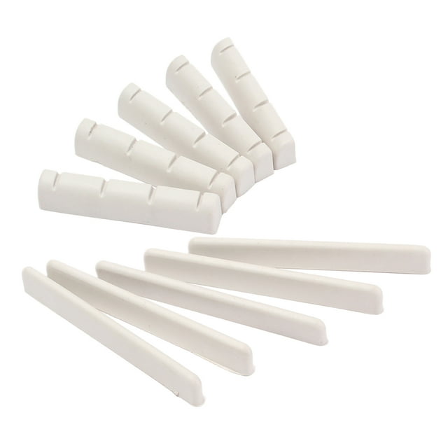 Juego De 5 Tuercas Para Sillín De Guitarra, Ukelele POM, Ranurada Para Caja De Cigarros, Pieza De Guitarra Sunnimix Guitarra Saddle Nut