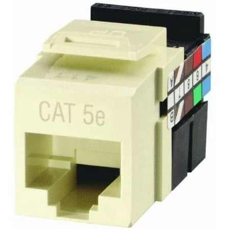 Leviton R27-5G108-00A GigaMax 5e Quickport Connector, Almond