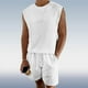 thumbnail image 2 of Mens Casual Pantalones de Moda Sólido sin Mangas Blusa sin Capucha Y Pantalones Traje Conjunto, Poliéster, 2 of 6