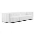 thumbnail image 2 of Modway Conjure Channel Tufted Upholstered Fabric Sofa in Black/White, 2 of 5