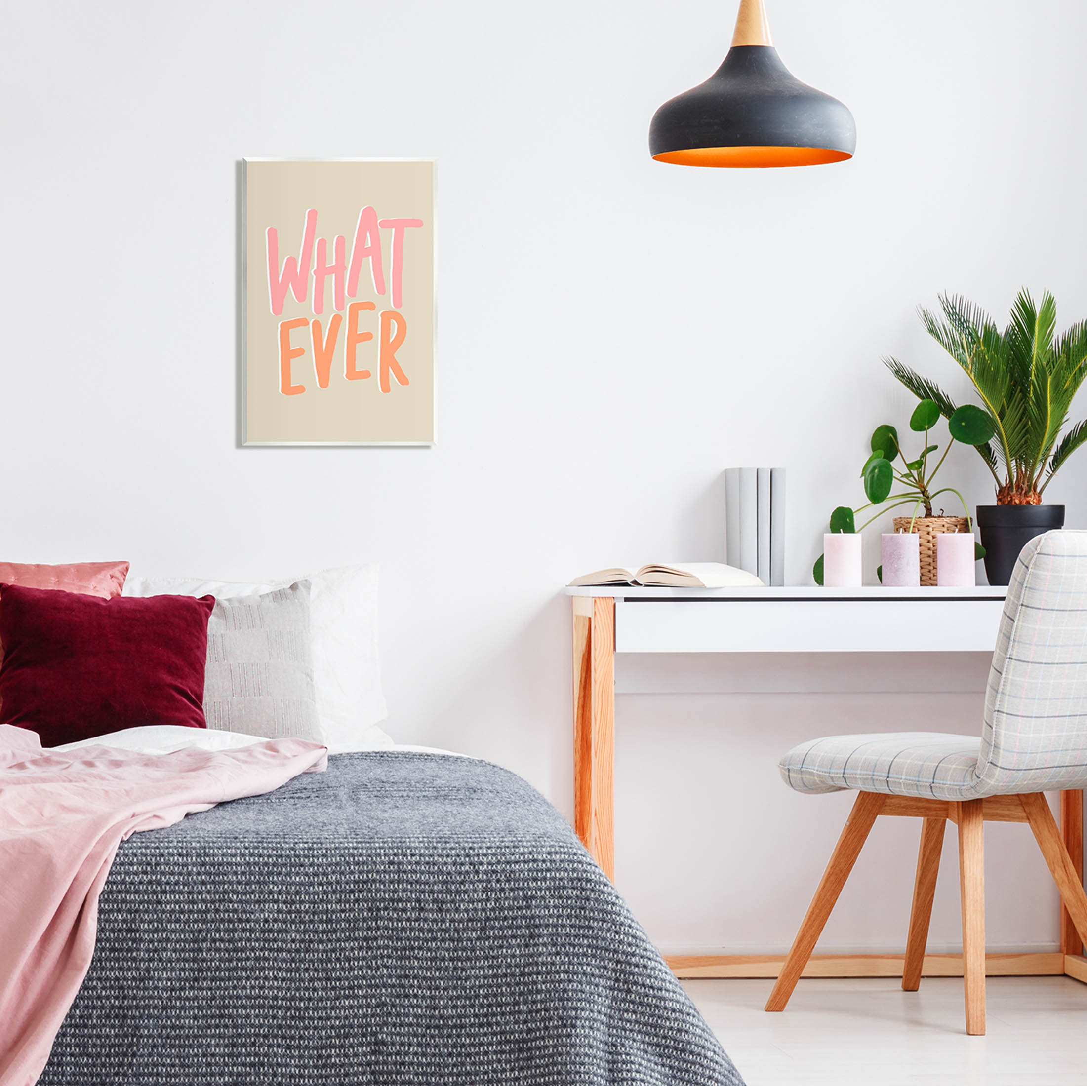 Stupell Industries Whatever Playful Casual Text Graphic Art Unframed Art Print Wall Art, Design by Sundance Group