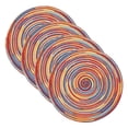 thumbnail image 1 of Uxcell 4 Pcs Manteles Individuales Redondos Tejidos, Mantel Lavable Resistente al Calor de 11.8 Pulgadas para Mesa de Comedor de Cocina Encimera, Rojo Gradiente, 1 of 7