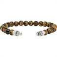 thumbnail image 5 of Auriga Fine Jewelry 925 Sterling Silver Reflections 8mm Tigers Eye Beaded 8inch Bracelet/Bead not included, sold separately for Women, 5 of 6