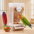 thumbnail image 5 of Bird Feeder Hanging Cage Food Container with Husk Separation and Mess Reducing Design for Small Birds, 5 of 6