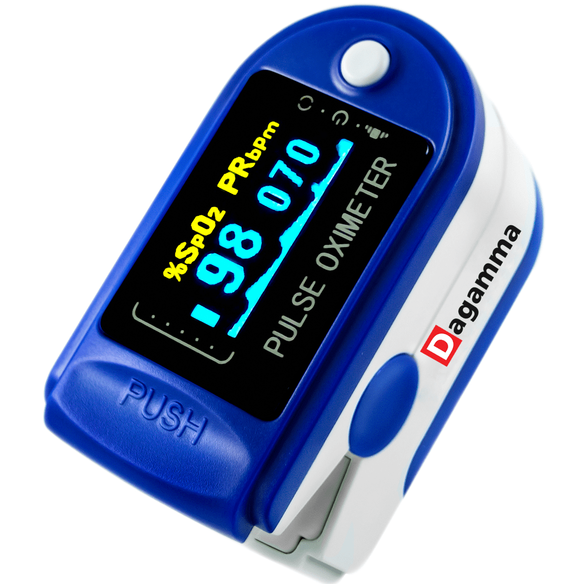 Finger Pulse Oximeter DP150 in Blue Sapphire The Authentic Pulse Oximeter by Dagamma