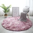 thumbnail image 1 of Round Fluffy Bedroom Rug, Living Room Bedside Bedroom Household Rug, Modern Plush Rugs(Diameter 140cm), 1 of 4