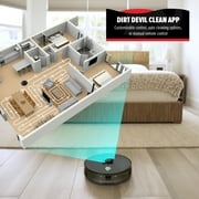 Dirt Devil Robot Vacuum for Carpet and Tile Floors with LIDAR Navigation, Wi-Fi-enabled App, 110 Minute Run-Time for Daily Cleaning, Model #EV3420