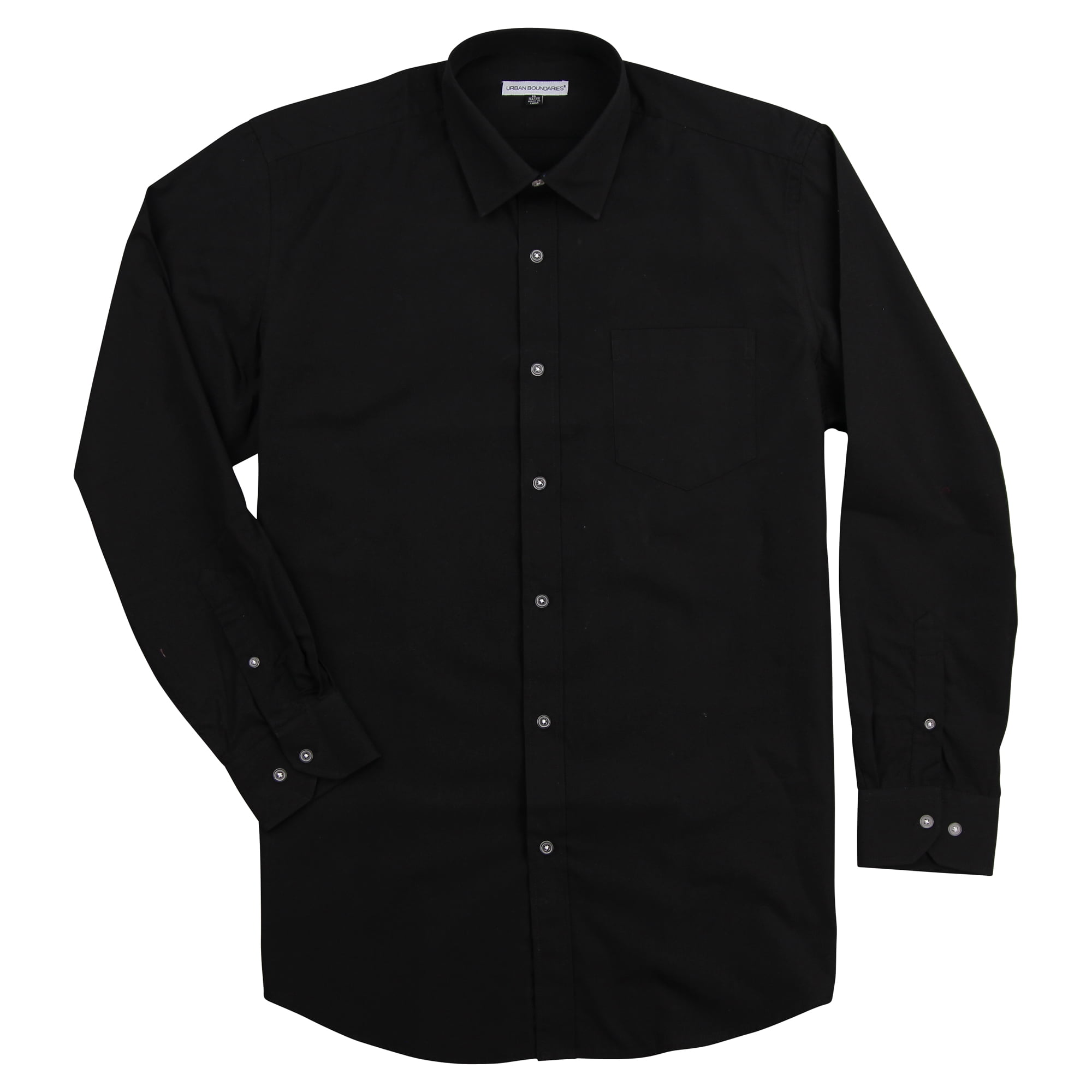 Urban Boundaries Men's Classic Point Collar Long Sleeve Dress Shirt ...