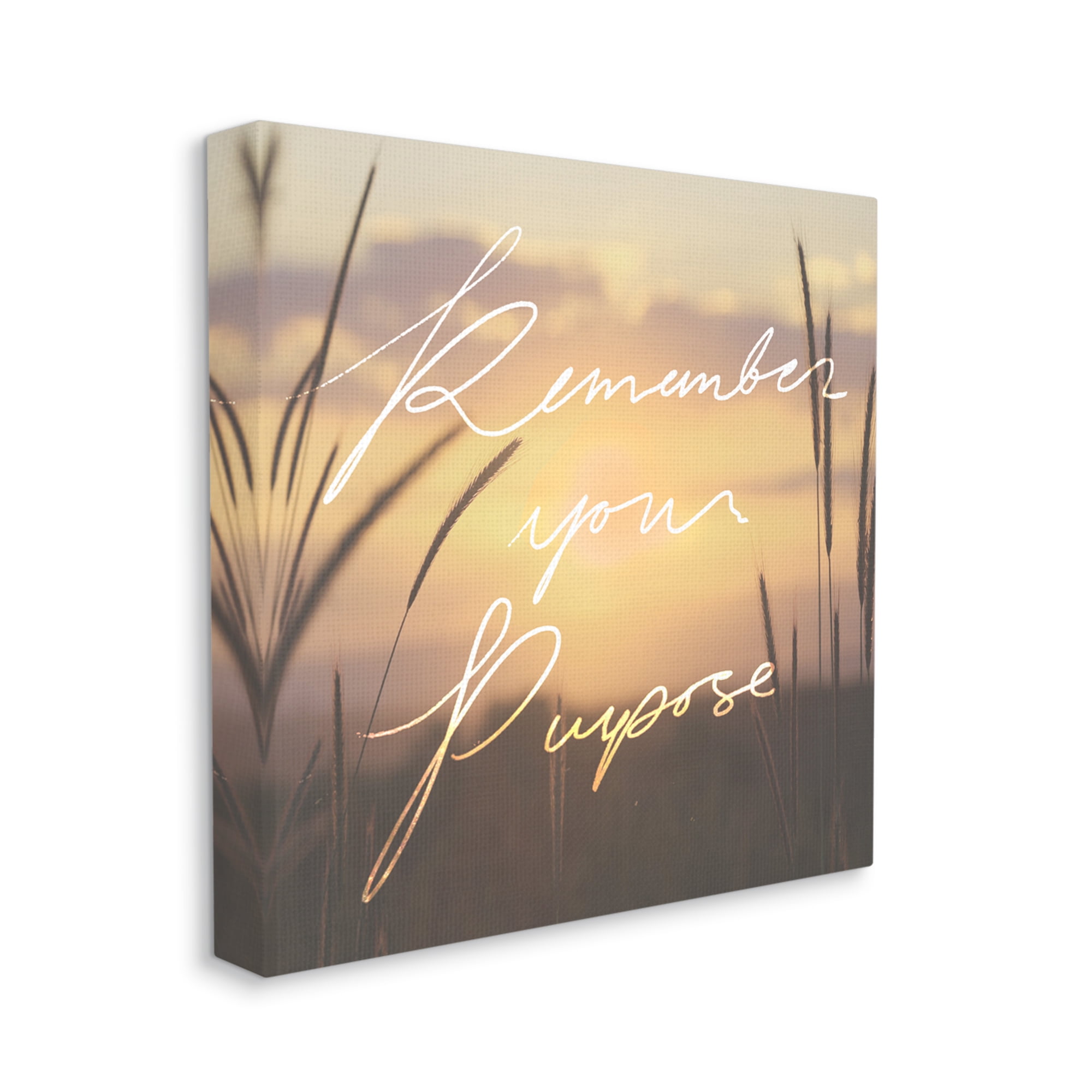 Stupell Remember Your Purpose Sunset Landscape Painting Gallery Wrapped Canvas Print Wall Art