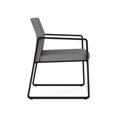 thumbnail image 4 of Fauteuil d'Invité pour Réception Salle d'Attente Soins de Santé / Acier Noir / Gris Pâle, 4 of 5