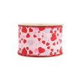 thumbnail image 7 of LaRibbons 2 1/2" Wired Ribbon | Pink w/ Red/Pink/Allover Hearts, 7 of 7