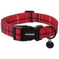 thumbnail image 1 of Collar para perro DOGWONG L 3-6 kg de algodón rojo a cuadros navideños, 1 of 6