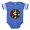 Royal Blue, variant on CafePress - Cat In Christmas Wreath - Cute Infant Baby Football Bodysuit