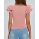 thumbnail image 2 of Remera PRETTYGARDEN Verano 2025 Manga Volante Rosa Polvoriento M, 2 of 8
