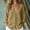 thumbnail image 3 of Oksale Womens V Neck Cardigan Button Front Corduroy Jacket Dressy Casual Long Sleeve Sweater Cardigans Fall Winter Clothes Khaki S, 3 of 8