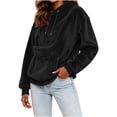 thumbnail image 5 of FRSASU Women's Cat Hoodie with Pouch Oversized Kangaroo Pocket Dog Pouch Sweatshirts Pet Carrier Animal Holder Long Sleeve Pullover Black, 5 of 8
