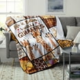thumbnail image 2 of 1pc Adorable Giraffe Print Flannel Blanket "Life is Better with Giraffes" Design Tear Resistant All Season Cozy Throw for Home Camping Travel Perfect Gift for Family & Friends Giraffe, 2 of 5