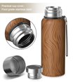 thumbnail image 2 of 20oz Stainless Steel Vacuum Insulated Coffee Mug with Tea Infuser and Cup Lid, Wood Print, 2 of 6