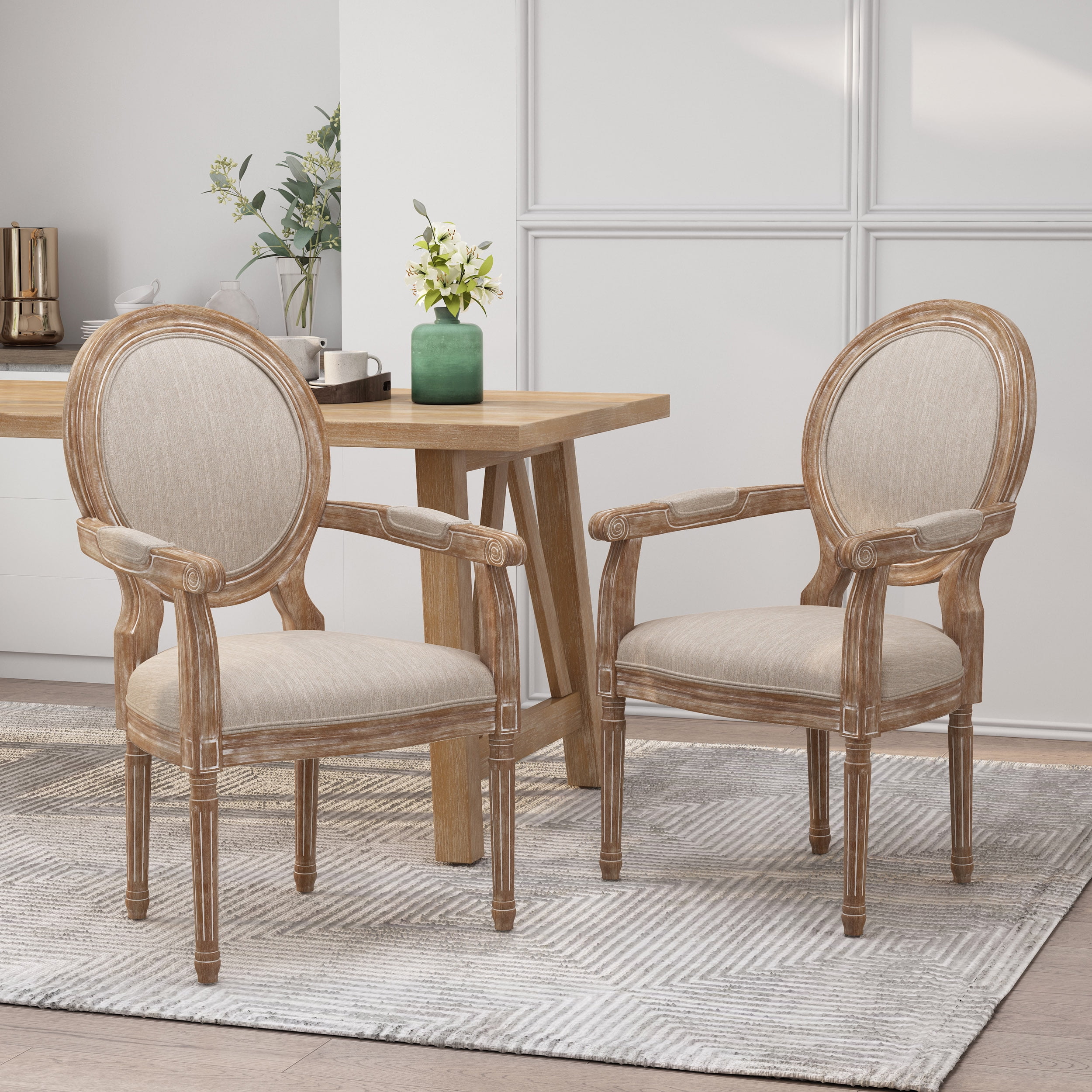 Holls Dining Chair In Beige by Olliix