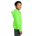 thumbnail image 3 of Port & Co Teen Unisex Regular Heather Long Sleeves Sweatshirt Neon Green Medium, 3 of 6