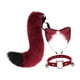 thumbnail image 3 of Conjunto de Collar y cola con orejas para cosplay de gato Salvador Rojo Negro, 3 of 10