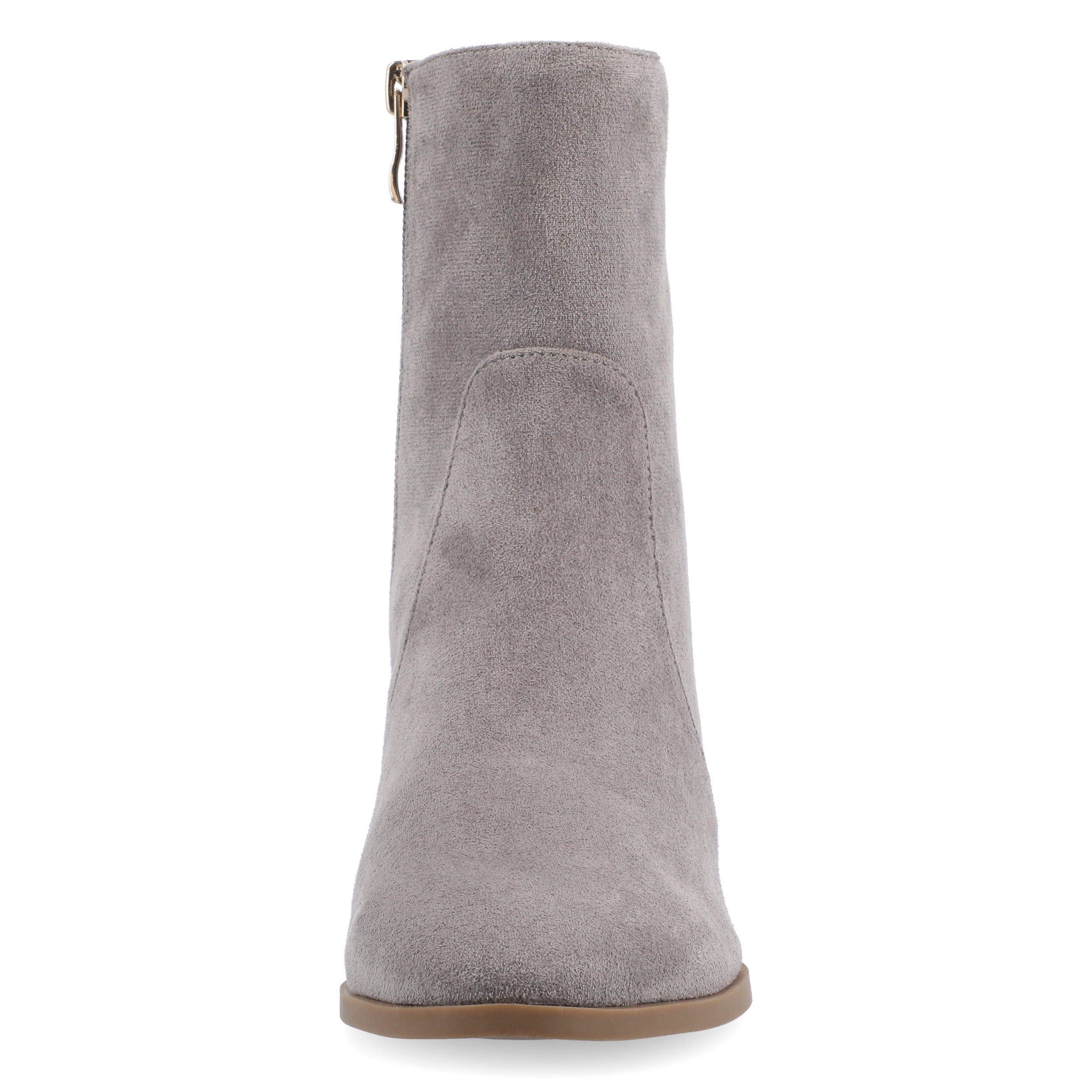 Journee Womens Hayven Stacked Block Heel Almond Toe Booties, Widths Available