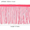 thumbnail image 2 of Uxcell 5 Yards 4 Inch Chainette Fringe Trim Tassel Sewing Trim for Clothes, Fluorescent Pink, 2 of 6