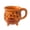 Orange#1, variant on Solid White Witch Cauldron Ceramic Mug, Three Footed Gothic Coffee Cup, Novelty Halloween Witchcraft Drinkware Gift for Kitchen Dining Room