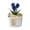 Blue, variant on Handmade Glass Flower Potted Decor, Miniature Crystal Tulips Figurine for Women Mom Daughter, Everlasting Birth Flower Ornament, Elegant Desktop Centerpiece for Home Office Table, Birthday Gift