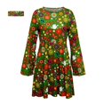 thumbnail image 1 of Ensemble de Cour pour Usage Quotidien Élégant Robe Hippie Disco des Années 70 avec Foulard et Robe Imprimée, 1 of 4