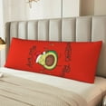 thumbnail image 6 of Disketp Avocado Merry Christmas Print Body Pillow Cover - Super Soft 20x54 Body Pillow Case,Long Side Hidden Zipper, 6 of 8