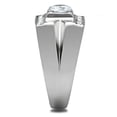 thumbnail image 4 of Luxe Jewelry Designs Stainless Steel Men's Ring with Round Cubic Zirconia - Size 8, 4 of 4