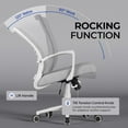 thumbnail image 4 of CZMJY Office Chair Mesh Desk Chair Computer Chair Gaming Chair Adjustable Comfy Chair Swivel Ergonomic Chair for Home Office/Work/Study Light Gray/Set of 2, 4 of 11