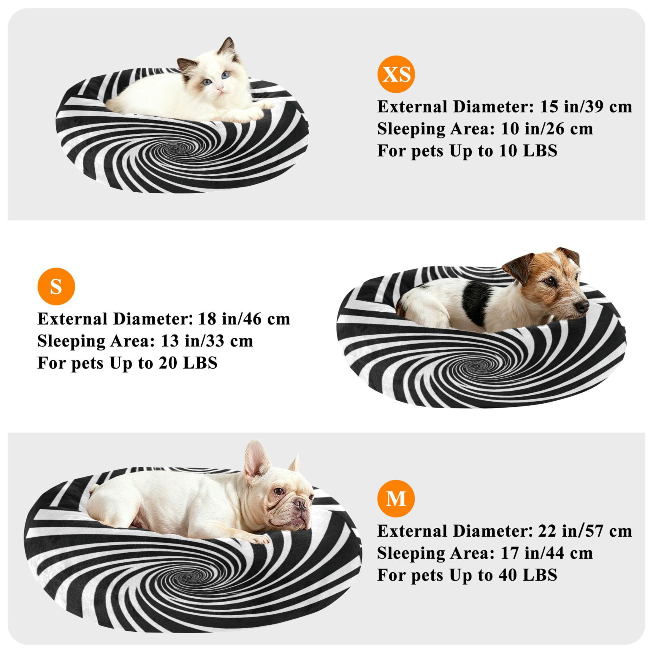 Iauyy Pet Couch Donut Cat Bed for Indoor Cats/Small Dogs Washable & Machine with Non-slip Bottom Calming Cat Furniture, The Center Of The Galaxy (M)