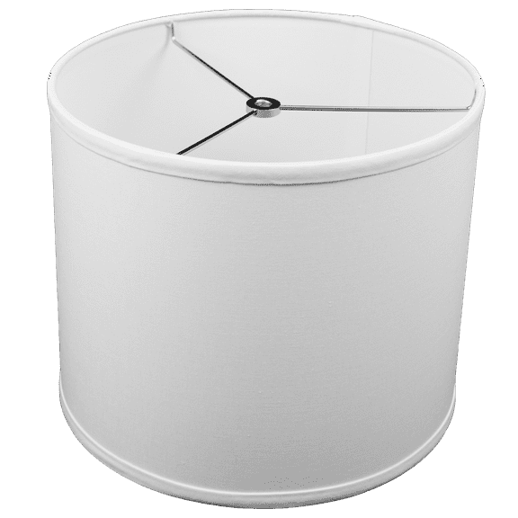 Fenchel Shades | 12" Top Diameter x 12" Bottom Diameter x 10 Height, (Washer/Spider Attachment) Drum Lamp Shade - (Linen White)