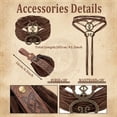 thumbnail image 3 of Alaiyaky Viking Costume Women, Renaissance Belt Pouch Set, Medieval Belt, Skirt Hike Halloween Cosplay Costume Accessorie, 3 of 8