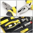 thumbnail image 2 of DNA Motoring 18Pc Yellow Pliers Wrench Tape Measure Keys Mini LED Flash Light Home Tool Kit, 2 of 5