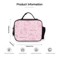 thumbnail image 2 of Hello kitty PU Leather Lunch Bag Unisex Lunch Box, Reusable Lunch Tote Meal Prep Container Portable Leakproof Insulated Cooler Bag Food Tote for Work Office Picnic Beach Travel, 2 of 5