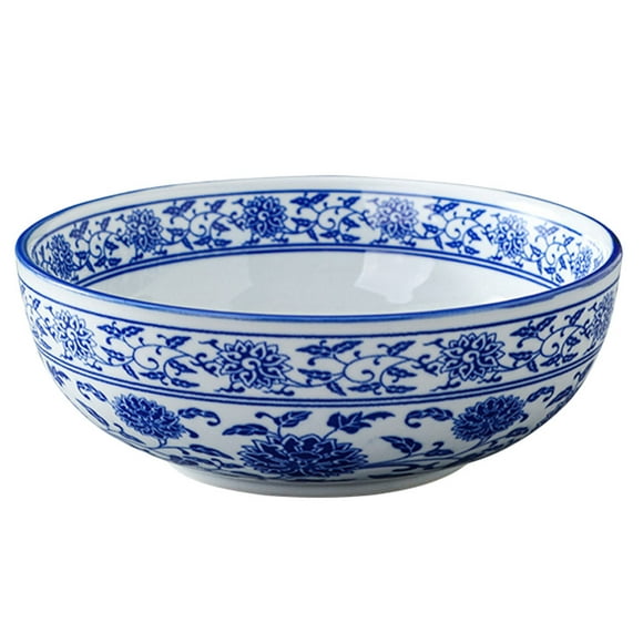1Pc Chinese Style Ceramic Bowls Blue and White Porcelain Bowl for Home Use