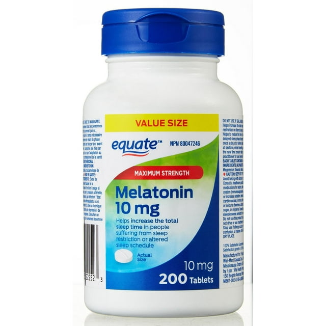 Equate Maximum Strength Melatonin 10 mg