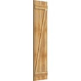 thumbnail image 2 of 16 1/8"W x 66"H TimberCraft Three 5 3/8" Boards Joined Board-n-Batten Shutters w/Z-Bar, Rough Sawn Western Red Cedar (Per Pair), 2 of 5
